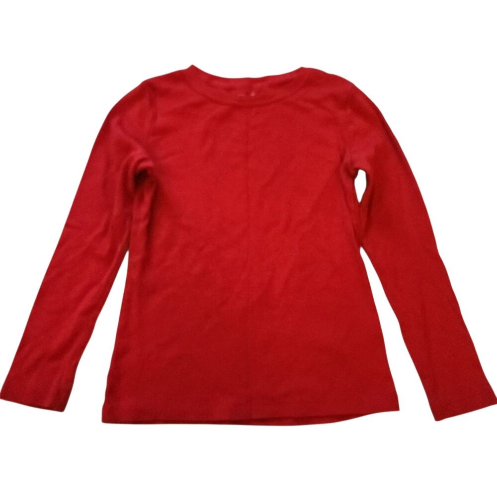 Cherokee Girls Long Sleeve Ultimate Tee Size M (6-8) Red Crew Neck Top